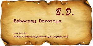 Babocsay Dorottya névjegykártya