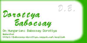 dorottya babocsay business card